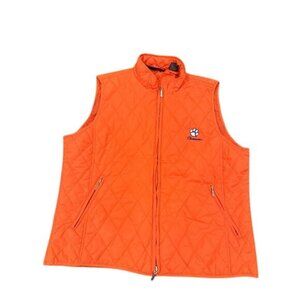 Crable for Her Clemson Tigers Quilted Vest Orange Womens Medium Full Zip NCAA